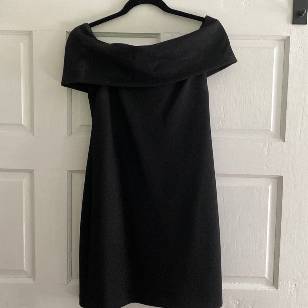 Halston off the shoulder LBD